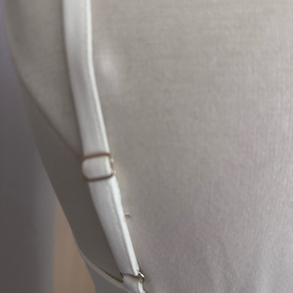 Sienna Sky Strapless Ivory Midi Dress with Side Cutout - Picture 9 of 11